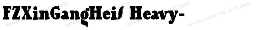 FZXinGangHeiS Heavy字体转换